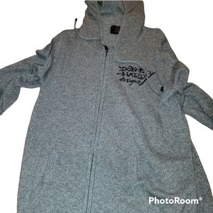 Ed Hardy lightweight zip up sweater Mens XL